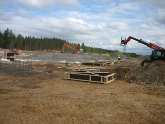 Ruukin paneelitehtaan perustustyö n.12000m²